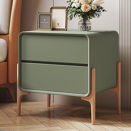 Modern commode in oak wood with smooth lacquer finish for elegant bedroom storage