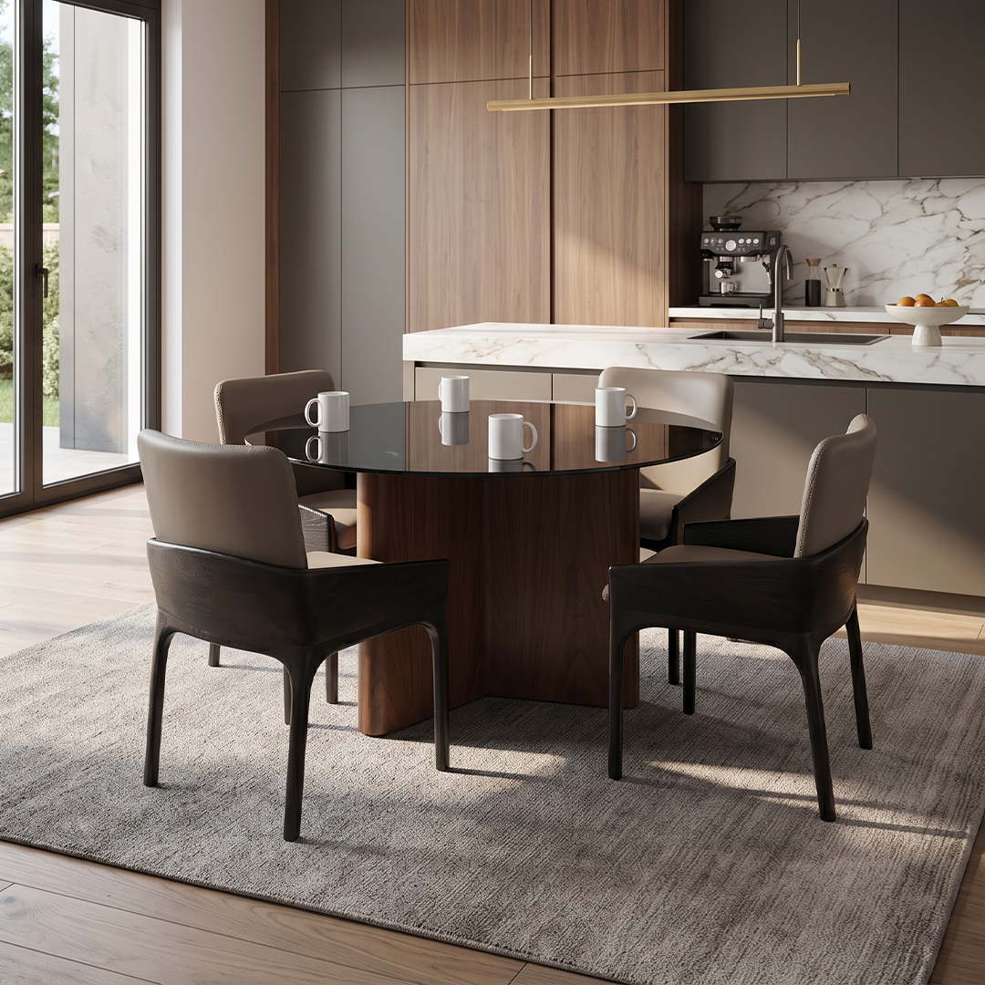 Modern wooden dining table for elegant home dining room furniture